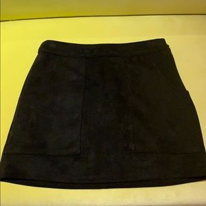 Black velvet skirt